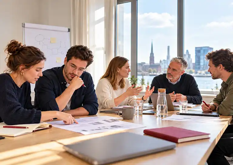 Büro Mitarbeiter eines Unternehmens im Büro